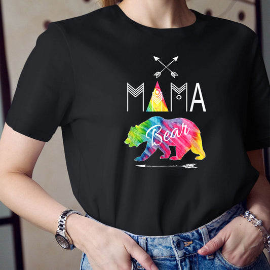Mother Day, Mamabear Shirt,  Tie Dye Vacation Camping Cool T-shirt,  For Mom And Mother In Law, Mother Day Gifts, Mother In Law Gifts