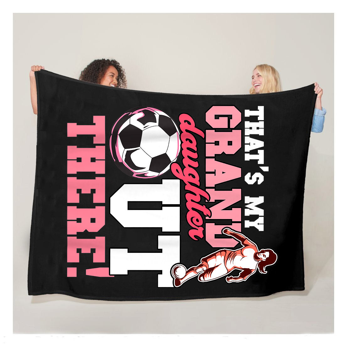 Thats My Granddaughter Out There Soccer Sherpa Blanket,  Soccer Blankets, Soccer Gifts, Happy Fathers Day Gift Ideas For Granddaughter
