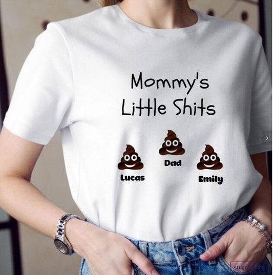 Mommy Gift Personalized, Mommy's Little Shits, Mom Funny Shirt Customizable, Mother's Day Gift, Gift For Mommy, Birthday Present For Mother