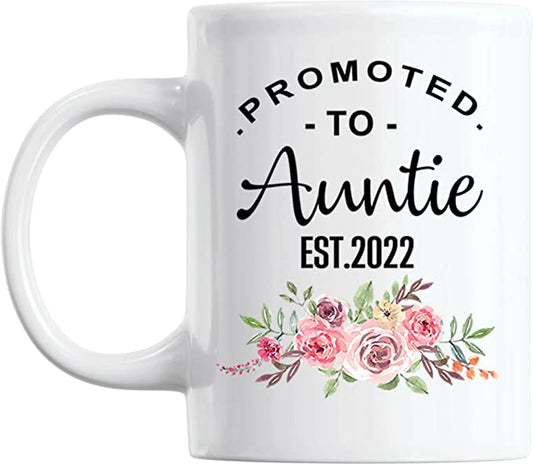 Vivulla68 Promoted to Aunt Coffee Mugs, New Auntie Gifts, Auntie Announcement Gifts, Best Friends Promoted to Aunt, Aunty to be, Sister to Aunt, New Aunt Gifts, Future Aunt Gifts, Auntie to be Gifts