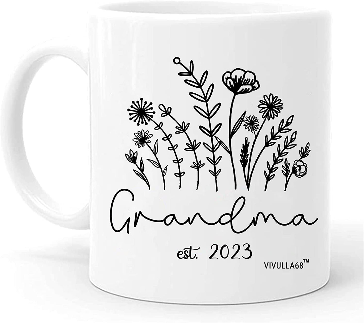 Vivulla68 Promoted To Grandma 2023 Mug, New Grandma Gifts First Time, Grandma to be Gifts, Pregnancy Announcement for Grandma Expecting, Grandma Mugs Coffee Gift for New Grandma, Future Grandma Gifts