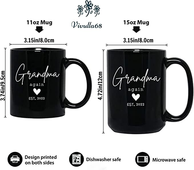 Grandma Again Mug, Grandma Again Announcement Gifts, Youre Going To Be A Grandma Again, Pregnancy Announcement For Grandma Again, Promoted To Grandma Again, Grandma Again Coffee Mug