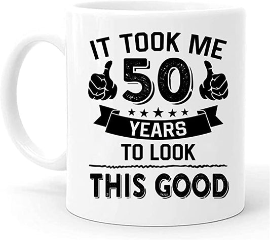 Vivulla68 50th Birthday Gifts For Women Men, Men's 50th Birthday Gift Ideas, Cool Gifts For 50 Year Old Woman, Funny 50th Birthday Gifts For Men, 50th Birthday Coffee Mugs For Women, 50th Cups