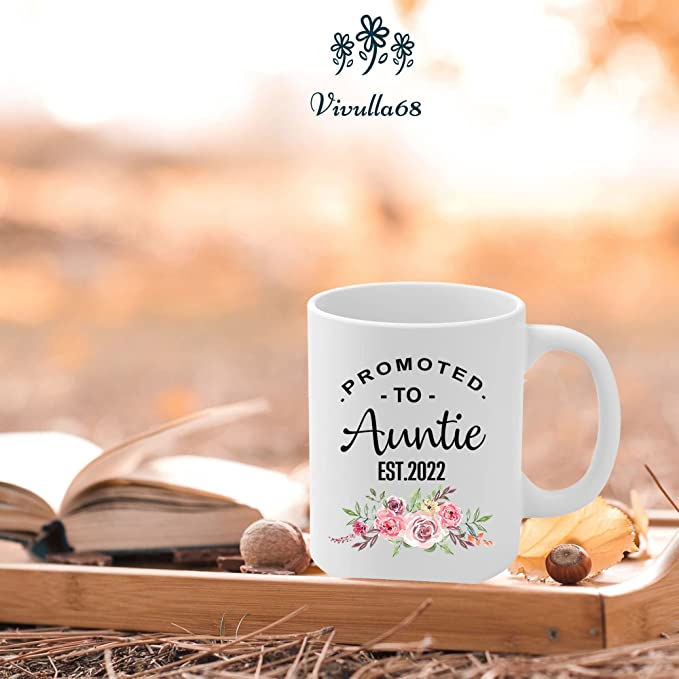 Vivulla68 Promoted to Aunt Coffee Mugs, New Auntie Gifts, Auntie Announcement Gifts, Best Friends Promoted to Aunt, Aunty to be, Sister to Aunt, New Aunt Gifts, Future Aunt Gifts, Auntie to be Gifts