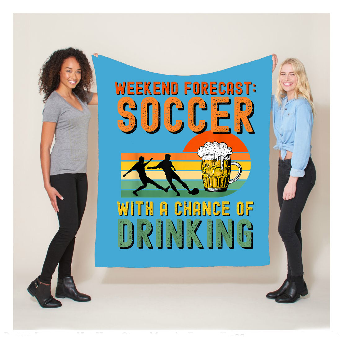 Funny Soccer Blanket Weekend Forecast Soccer Sherpa Blanket,  Soccer Outdoor Blankets, Soccer Gifts For Coach And Soccer Players, Birthday Gift For Soccer Player