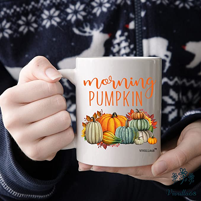 Morning Pumpkin Coffee Mug, Fall Coffee Mug, Fall Themed Mugs, Great Pumpkin Mug, Pumpkin Mug, Autumn Coffee Cups, Pumpkin Shaped Mug, Hello Pumpkin Mug, Hello Fall Mug, Thanksgiving Gift