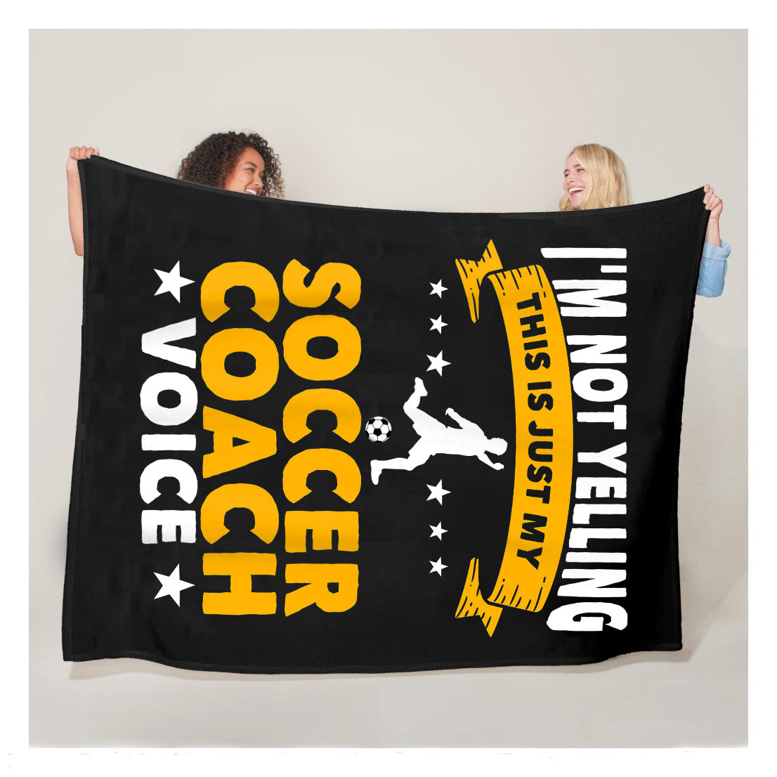 Im Not Yelling This Is Just My Soccer Coach Voice Funny Sherpa Blanket,  Soccer Outdoor Blankets, Soccer Gifts For Coach And Soccer Players, Birthday Gift For Soccer Player