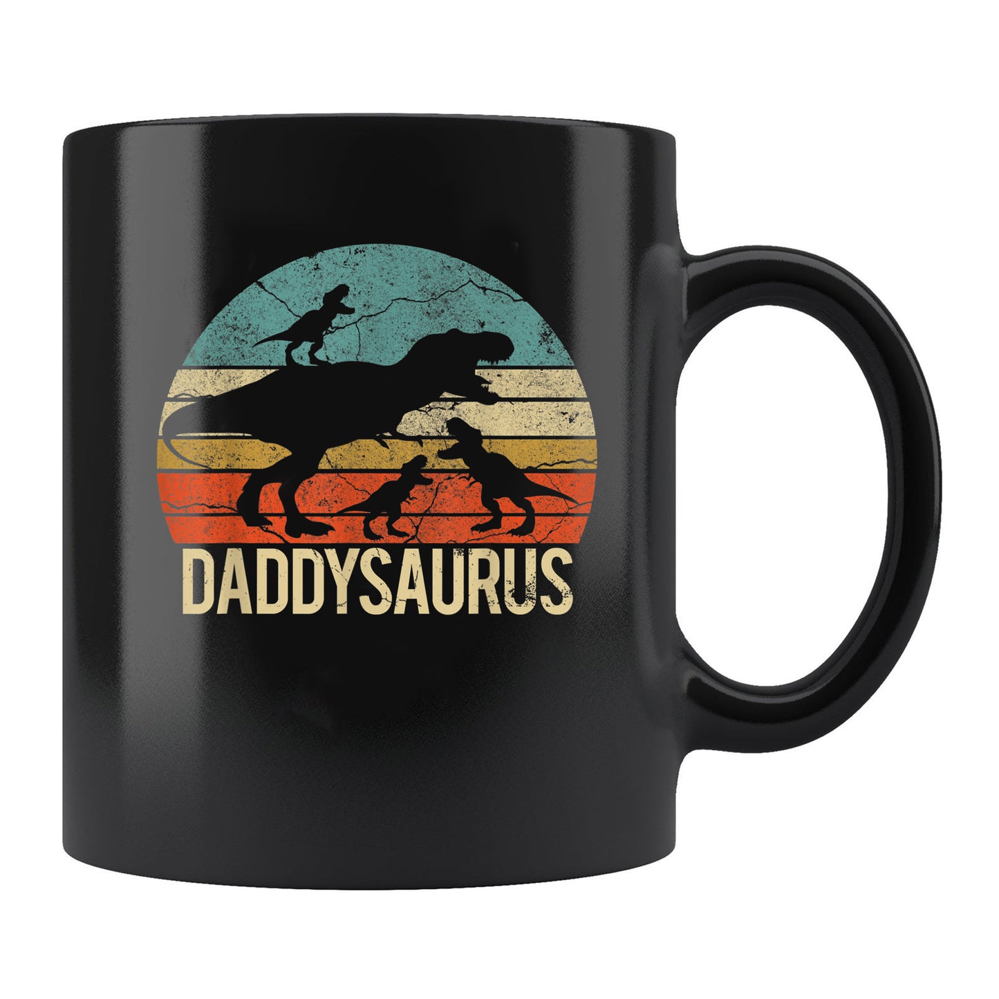 Daddysaurus Mug Daddy Dinosaur Daddysaurus 3 Three Kids  , 11oz or 15oz, Happy Fathers Day Gift Ideas For Dad