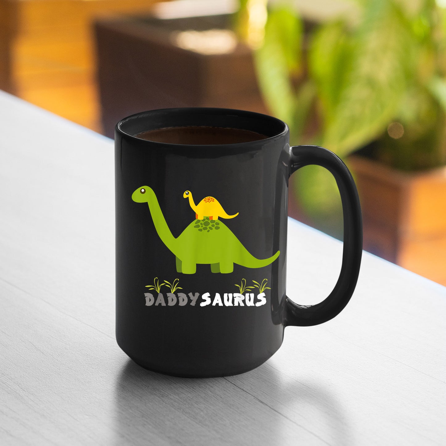 Daddysaurus Mug Funny Father Dinosaur Daddy Saurus  , 11oz or 15oz, Happy Fathers Day Gift Ideas For Dad