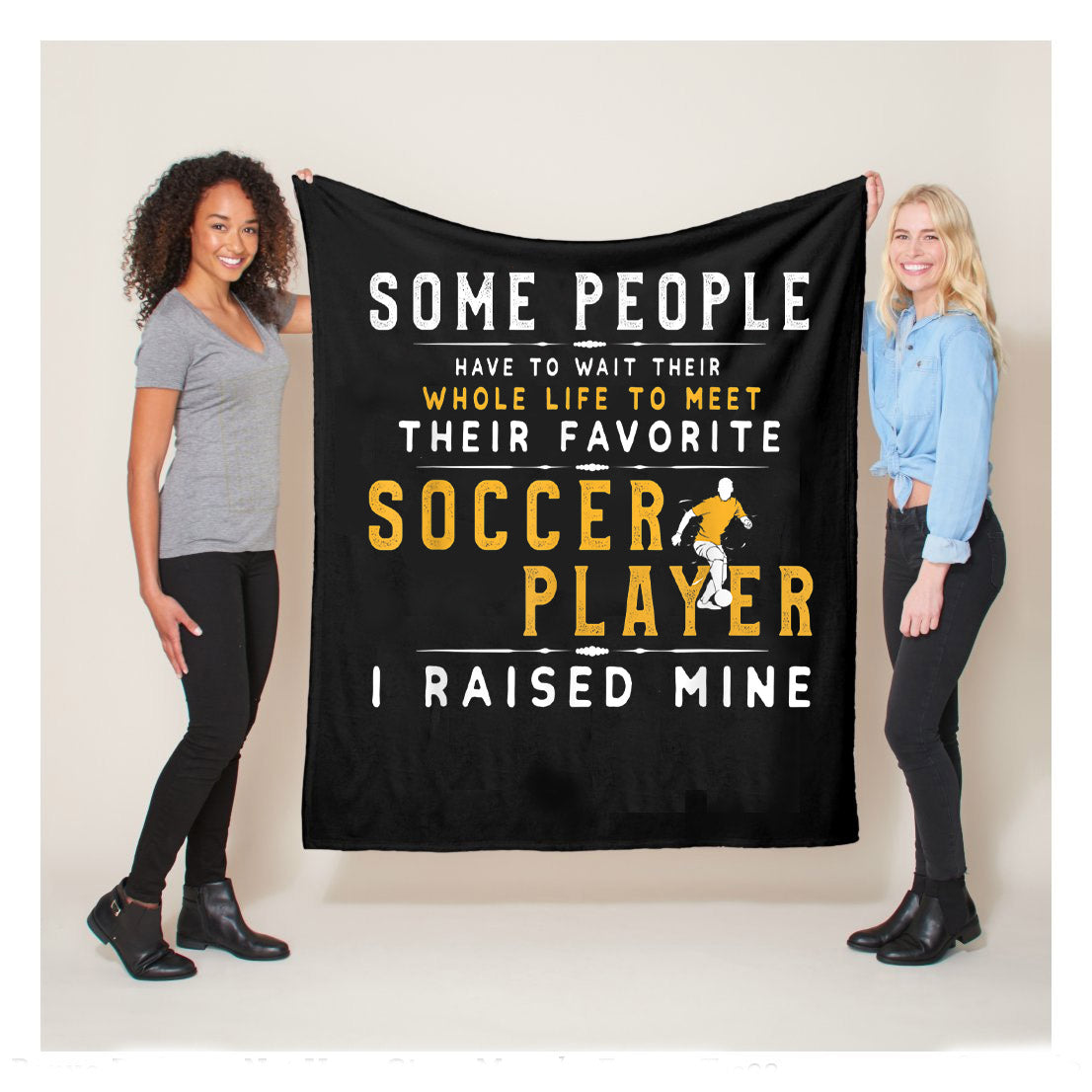 I Raised My Favorite Soccer Player Funny Football Parents Fleece Blanket,  Soccer Blankets, Soccer Gifts, Happy Fathers Day Gift Ideas For Dad