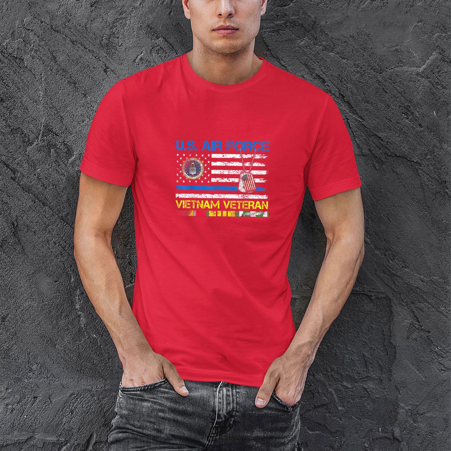 Memorial Day 2021 Vietnam Veteran T Shirts, Men US Air Force Vietnam Veteran USAF Veteran Flag Vintage T shirt For Men, Cotton Shirt, Air Force Memorial Shirt, Usaf T Shirt