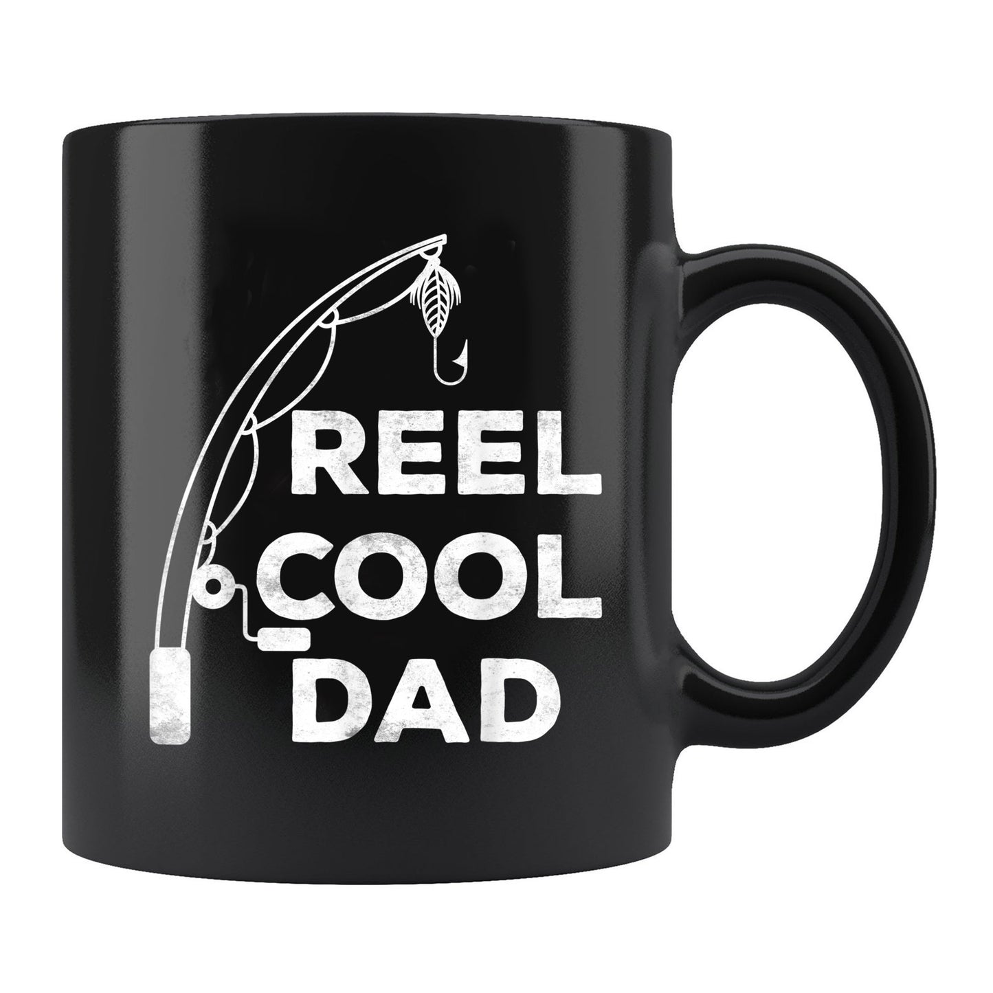 Reel Cool Dad Mug Mens Reel Cool Dad Fishing Daddy Fathers Day Gift Mug , 11oz or 15oz, Happy Fathers Day Gift Ideas For Dad