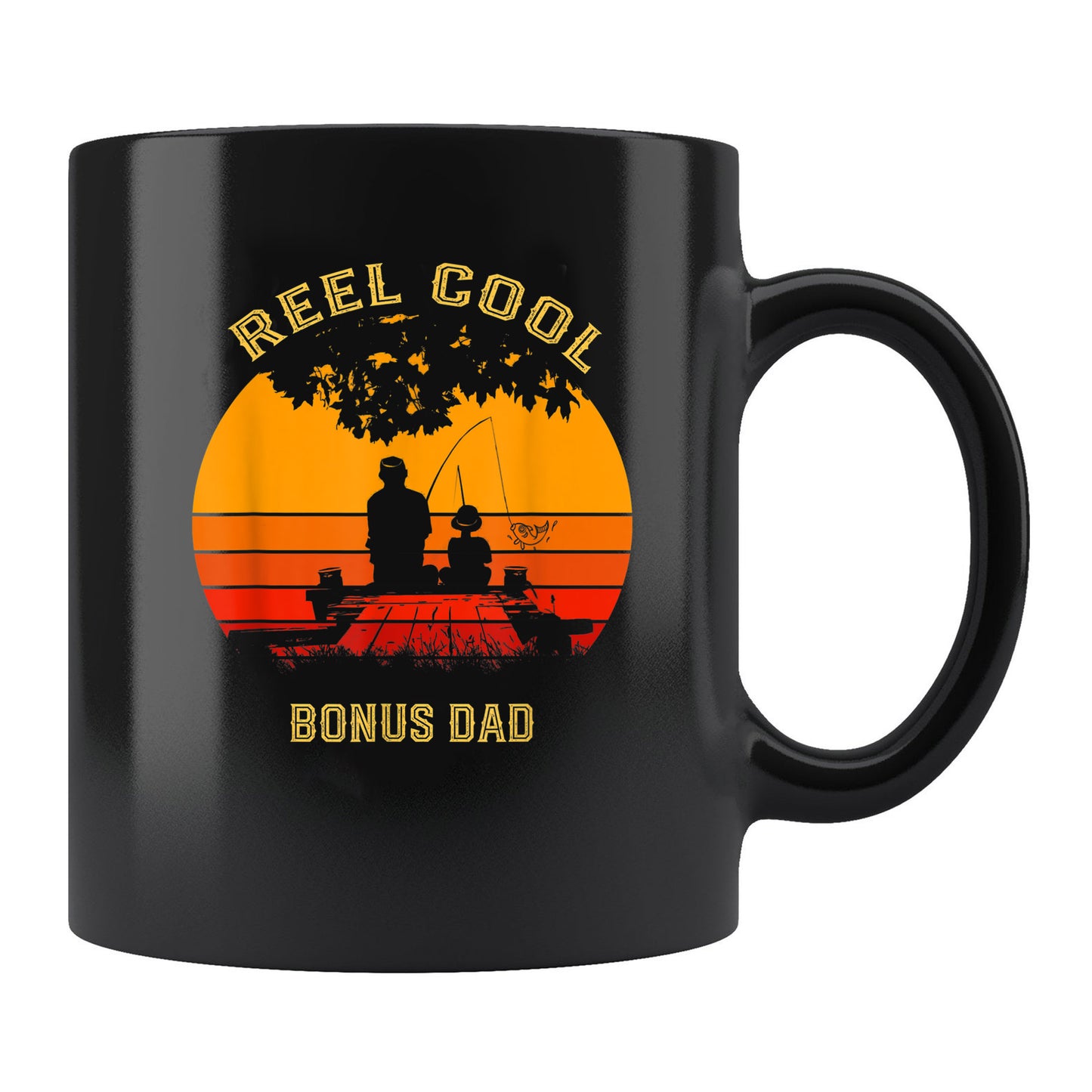 Bonus Dad Mug Mens Reel Cool Fishing Bonus Dad Mug , 11oz or 15oz, Happy Fathers Day Gift Ideas For Dad