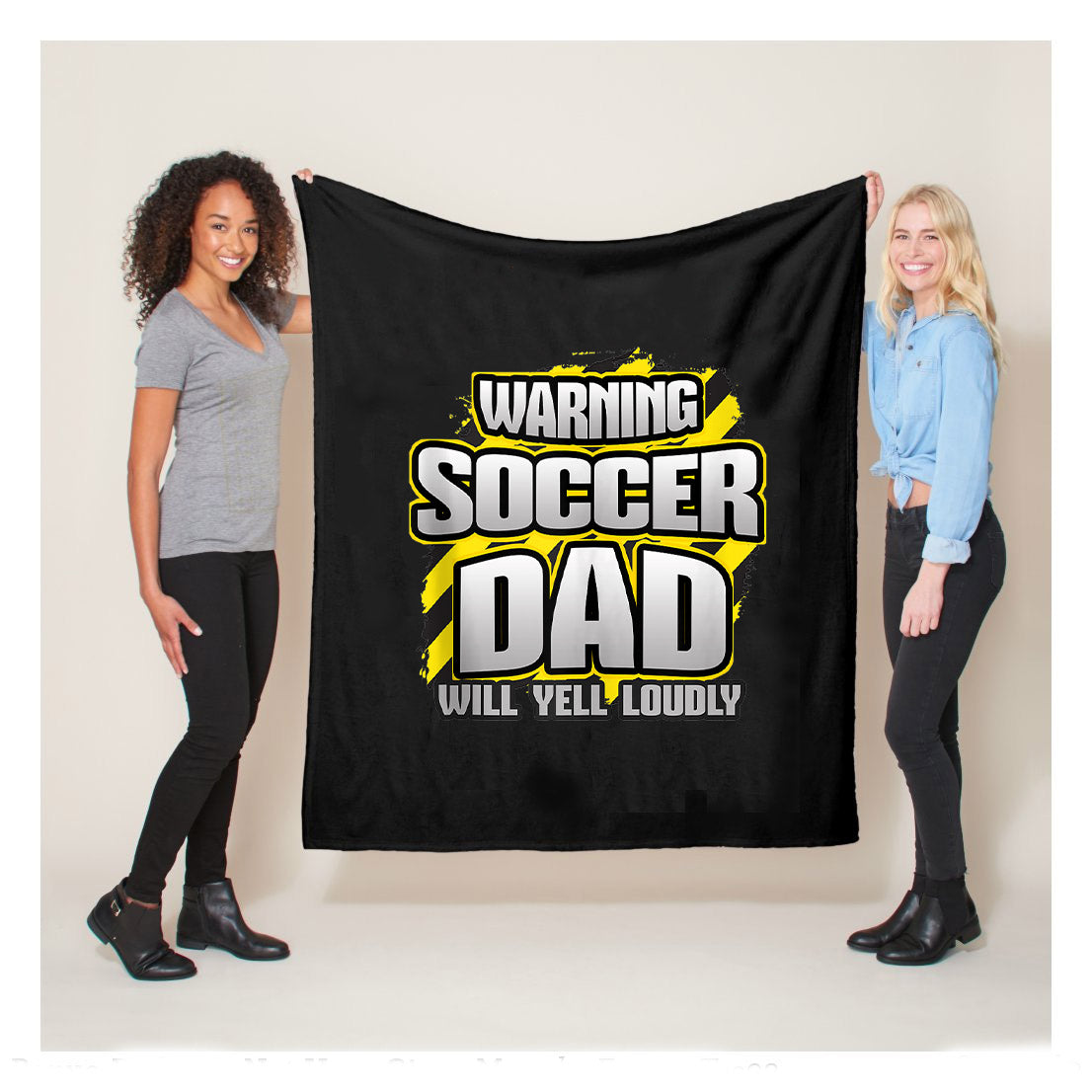 Funny Warning Soccer Dad Will Yell Loudly Fleece Blanket,  Soccer Blankets, Soccer Gifts, Happy Fathers Day Gift Ideas For Dad