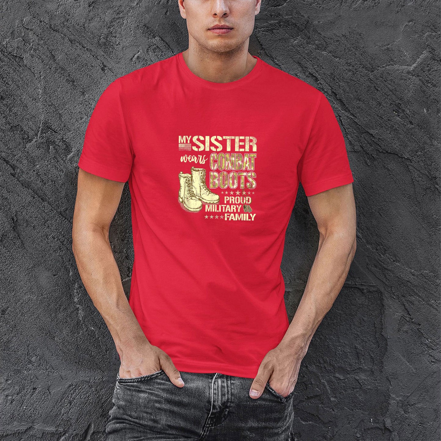 Memorial Day 2021 Proud Sister Of A Us Marine Shirt, My Sister Wears Combat Boots  Proud Military Family Gift Shirt For Men, Cotton Shirt, Air Force Memorial Shirt, Usaf T Shirt
