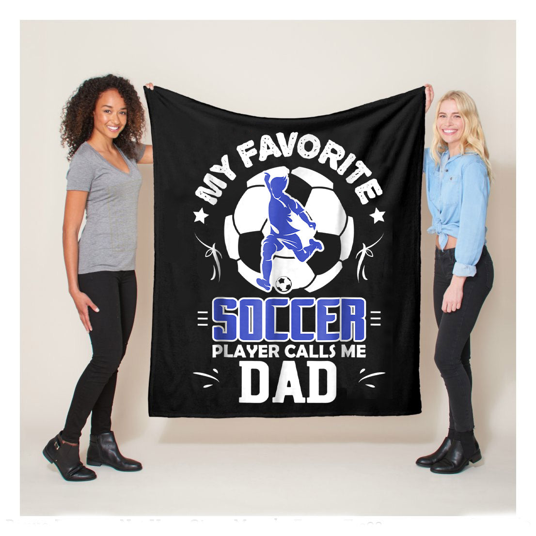 My Favorite Soccer Player Calls Me Dad Sherpa Blanket,  Soccer Blankets, Soccer Gifts, Happy Fathers Day Gift Ideas For Dad
