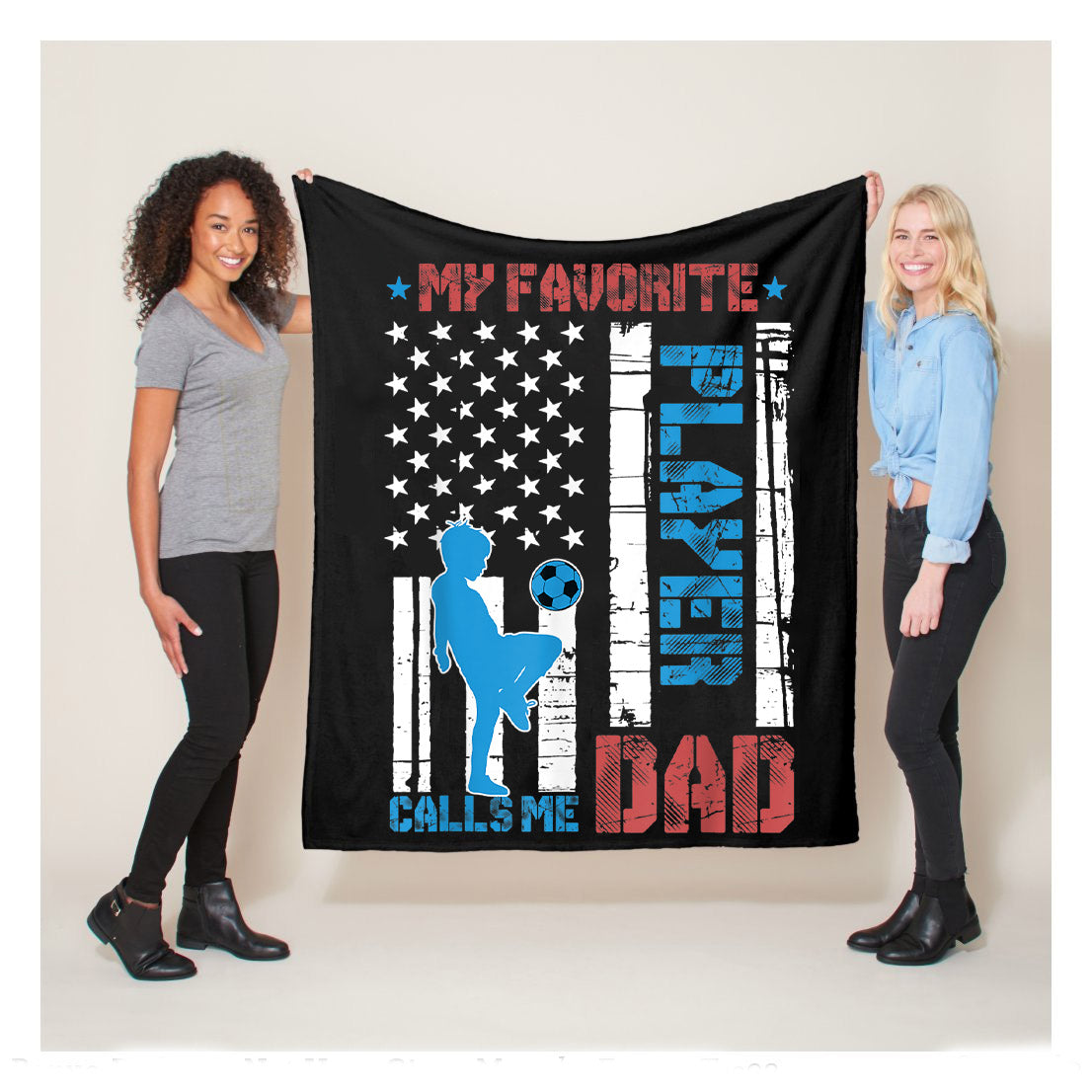 My Favorite Soccer Player Calls Me Dad Soccer Lovers Fleece Blanket,  Soccer Blankets, Soccer Gifts, Happy Fathers Day Gift Ideas For Dad