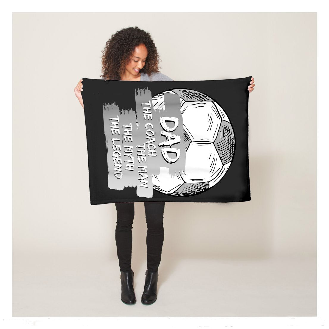 Dad The Coach The Man The Myth The Legend Soccer Dad Gift Fleece Blanket,  Soccer Blankets, Soccer Gifts, Happy Fathers Day Gift Ideas For Dad