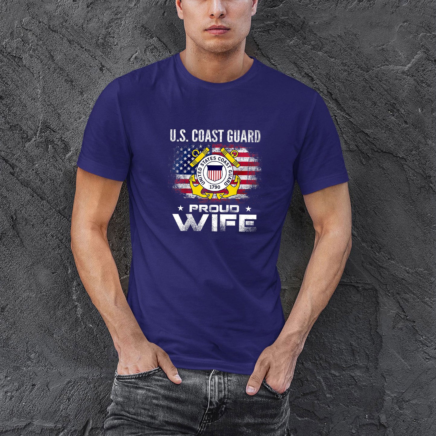 Memorial Day 2021 Coast Guard Wife Shirt, US Coast Guard Proud Wife With American Flag Gift Veteran Shirt For Men, Cotton Shirt, Air Force Memorial Shirt, Usaf T Shirt
