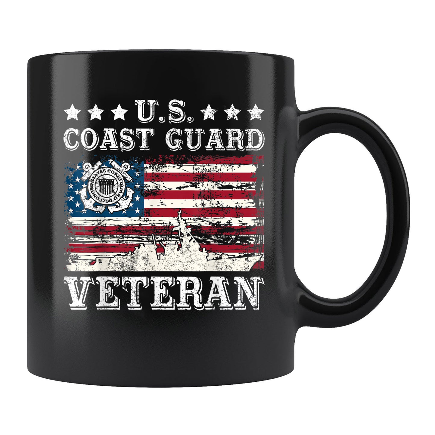 Memorial Day 2021 Coast Guard Veteran Mug US Coast Guard Veteran American Flag USCG Gift Mug, 11oz or 15oz, Air Force Memorial Mug, Usaf Mug
