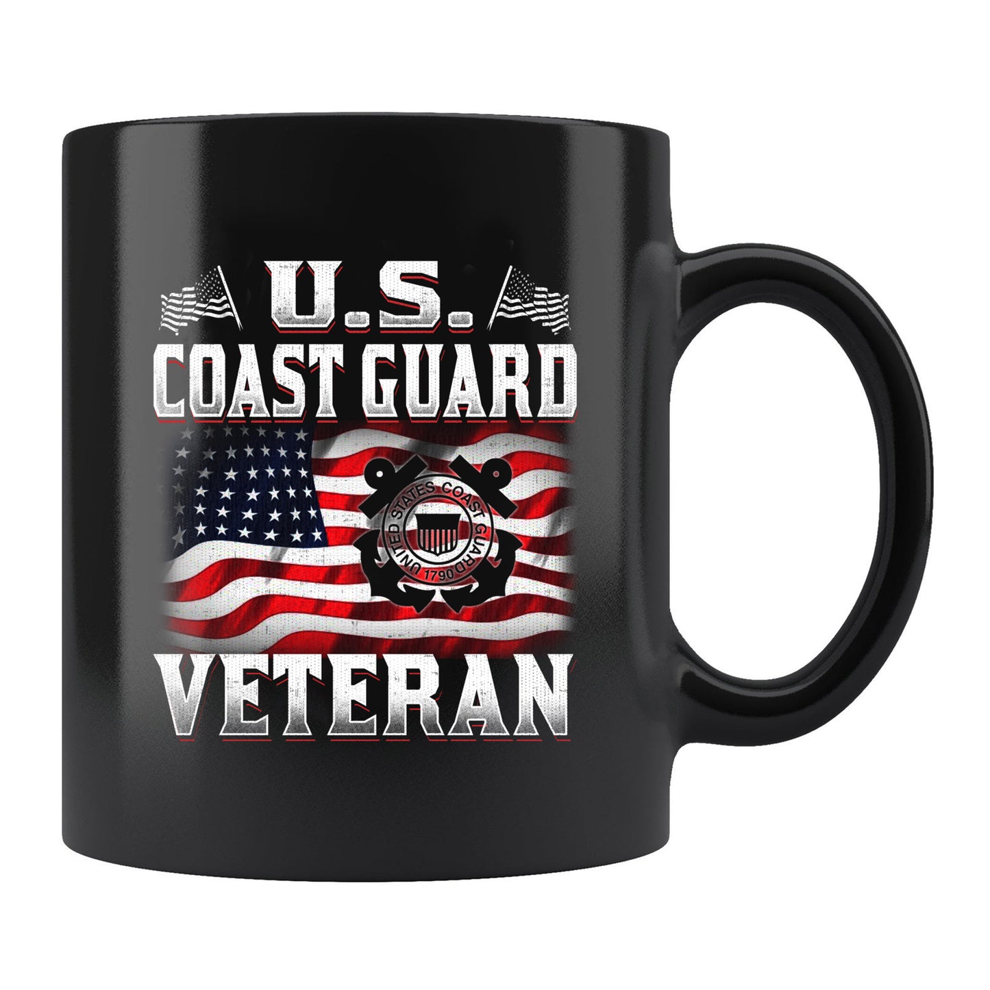 Memorial Day 2021 Coast Guard Veteran Mug US Coast Guard Veteran Flag Mug, 11oz or 15oz, Air Force Memorial Mug, Usaf Mug