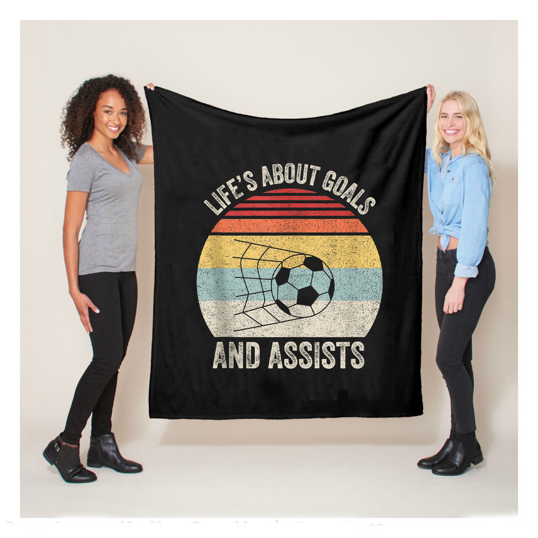 Soccer Players Lifes About Goals And Assists Love Soccer Fleece Blanket,  Soccer Outdoor Blankets, Soccer Gifts For Coach And Soccer Players, Birthday Gift For Soccer Player