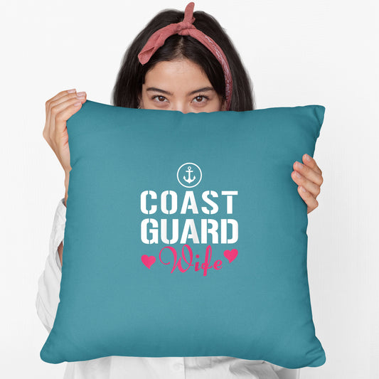 Memorial Day 2021 Coast Guard Wife Cushion Womens Coast Guard Wife Cushion, Print Linen Cushion