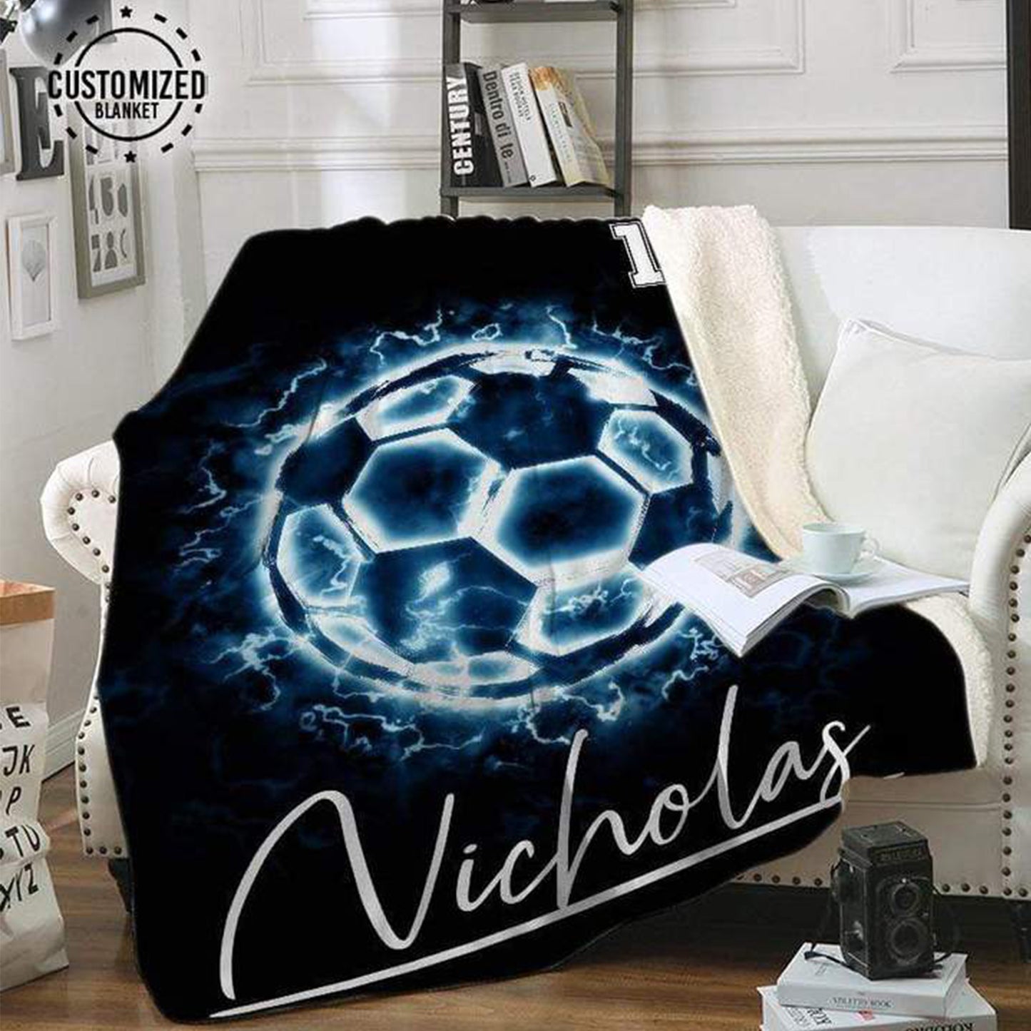 Blanket Custom Blankets Soccer, Custom Soccer Gifts For Coach And Soccer Players, Custom Birthday Gift For Soccer Player