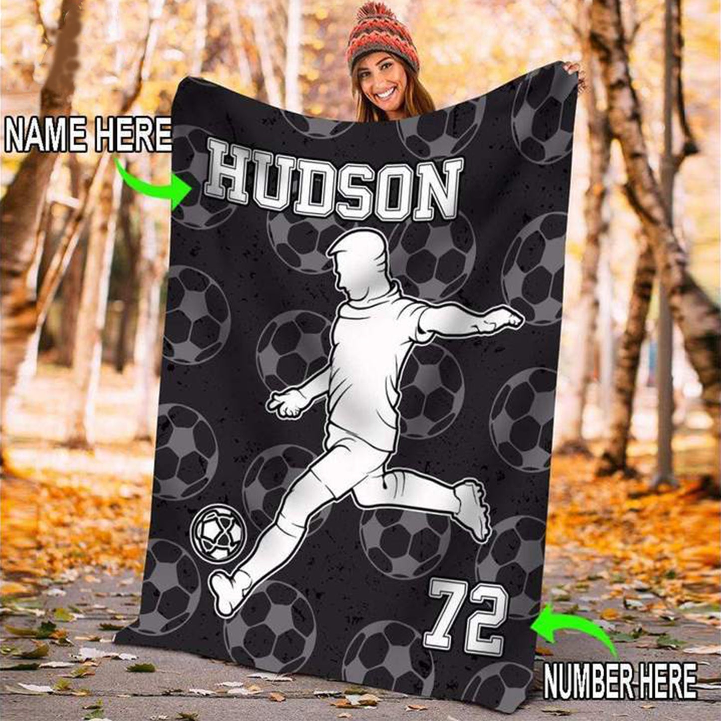 Blanket Custom Sherpa Blankets Soccer, Custom Soccer Gifts For Coach And Soccer Players, Custom Birthday Gift For Soccer Player