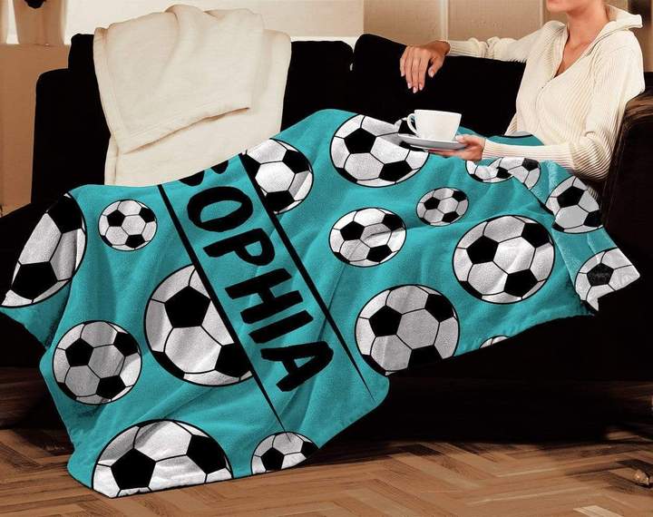Blanket Custom Blankets Soccer, Custom Soccer Gifts For Coach And Soccer Players, Custom Birthday Gift For Soccer Player